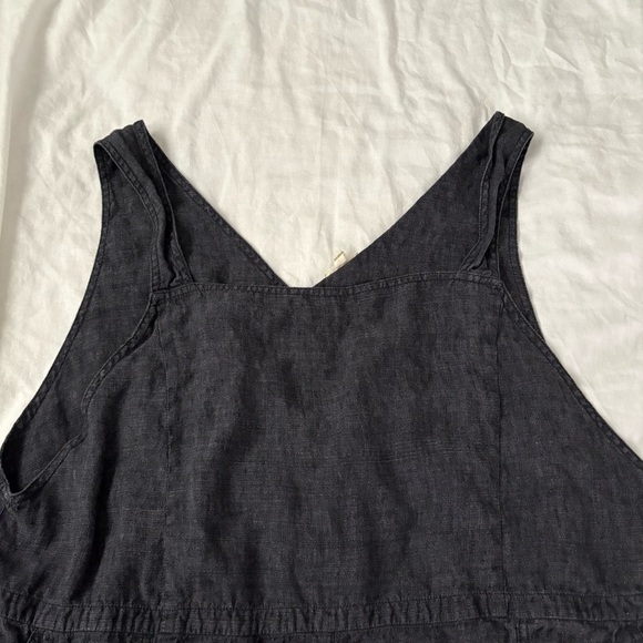 Eileen Fisher 3X 100% Organic Linen Overalls Jumpsuit Cropped Wide Leg Women's - Picture 4 of 11